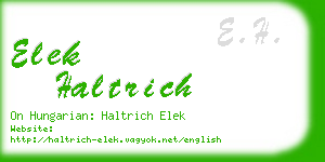 elek haltrich business card